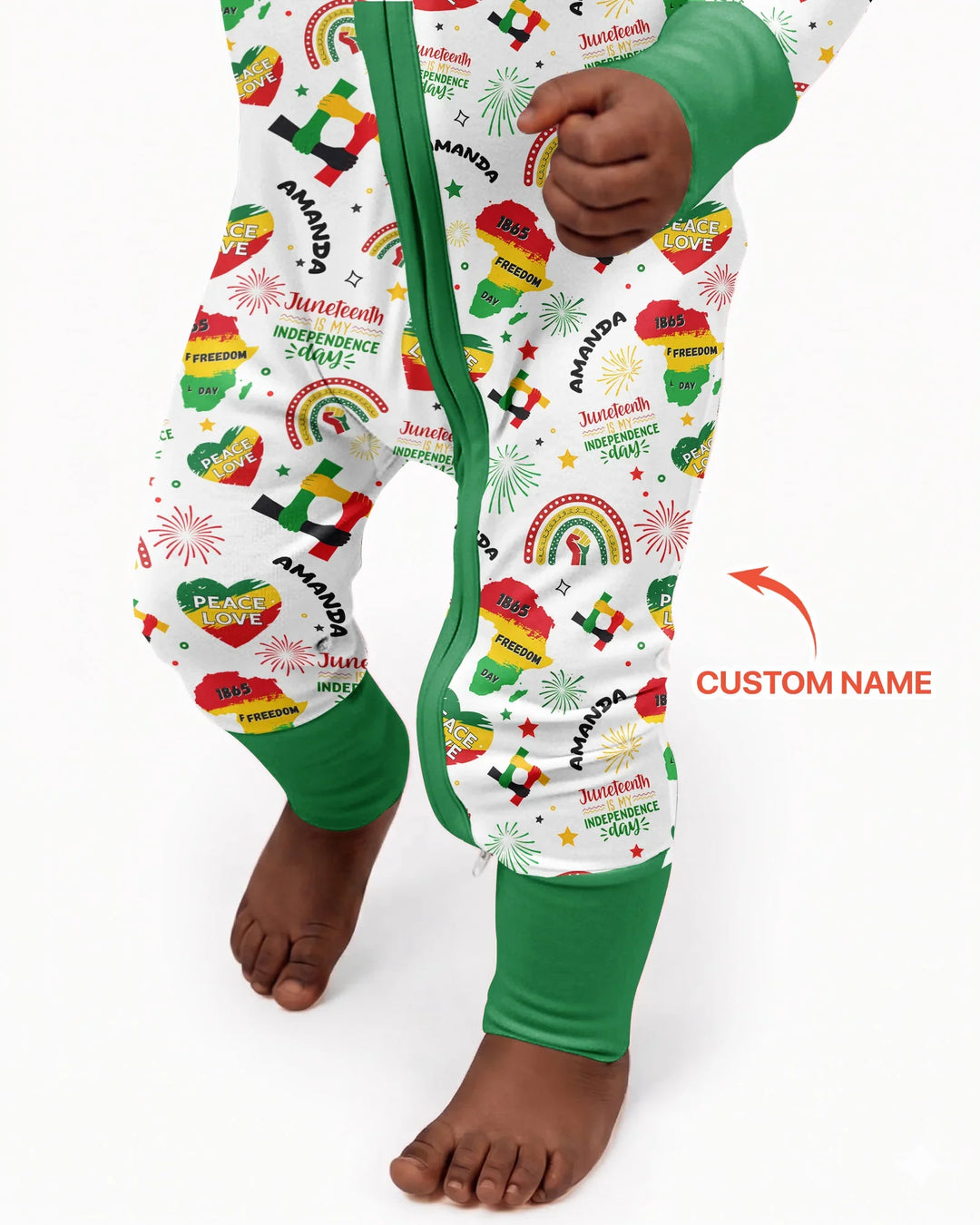 Custom Name Juneteenth Is My Independence Day Bamboo Convertible Zippy