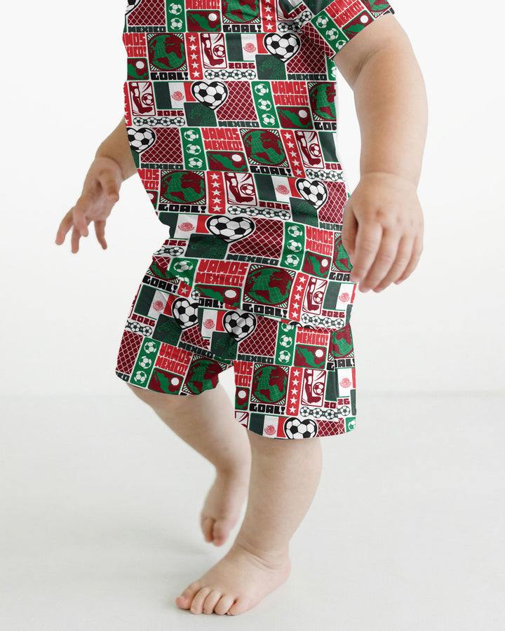 Schlafanzug-Set zweiteilig, kurze Ärmel, kurze Hose, Bambus