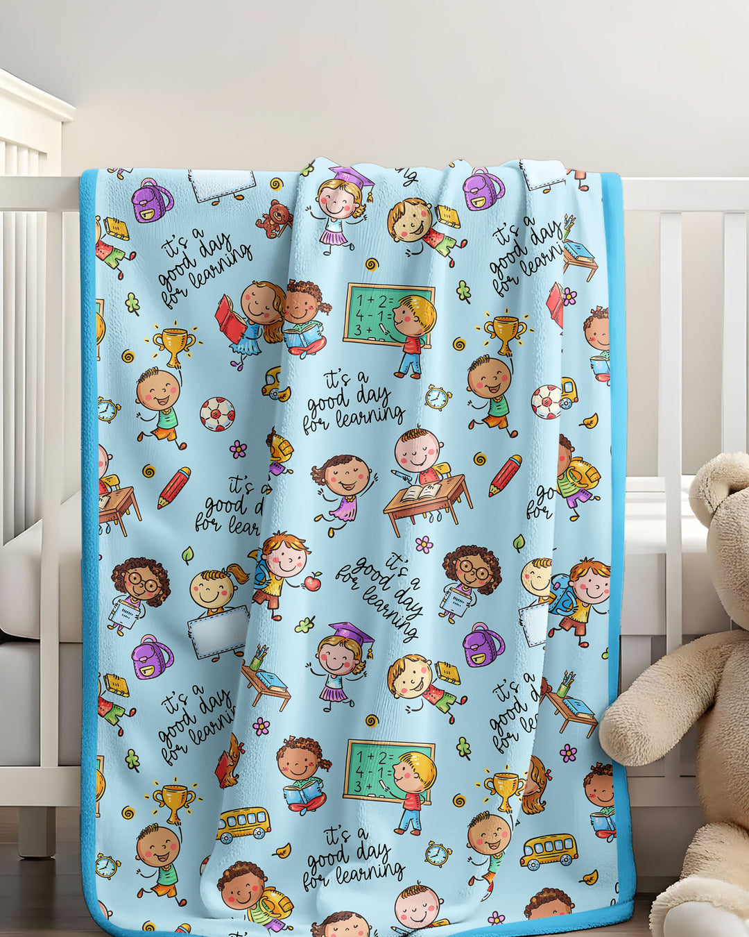 Little Learners Adventure Bamboo Blanket