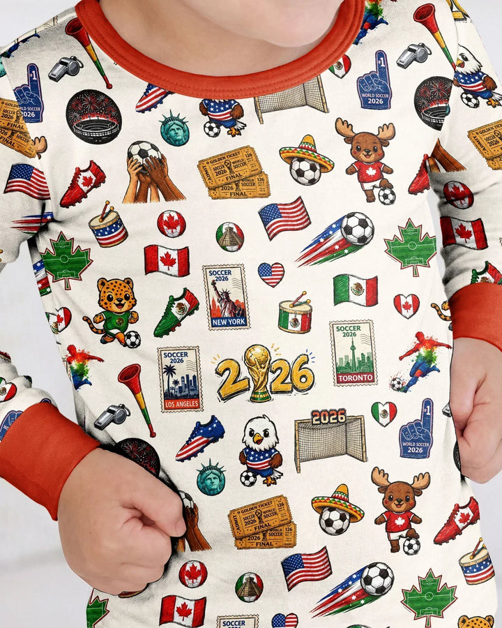 Zweiteiliges, kurzärmliges Pyjama-Set mit Marienkäfern