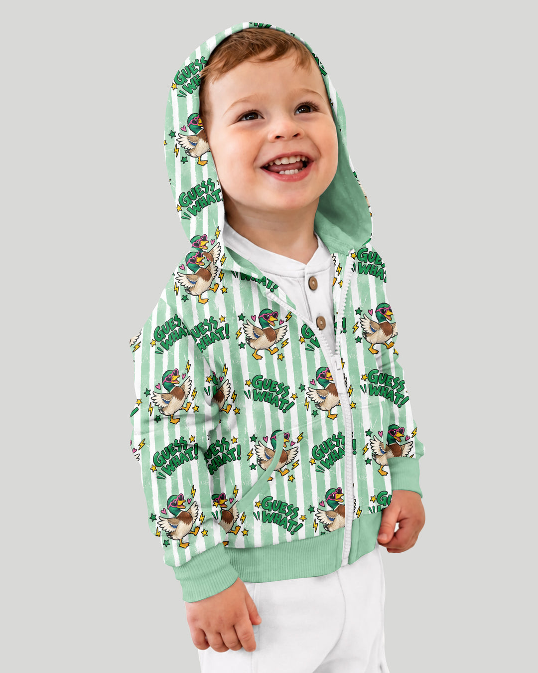 Guess What Mallard Butt Bamboo Zip Hoodie
