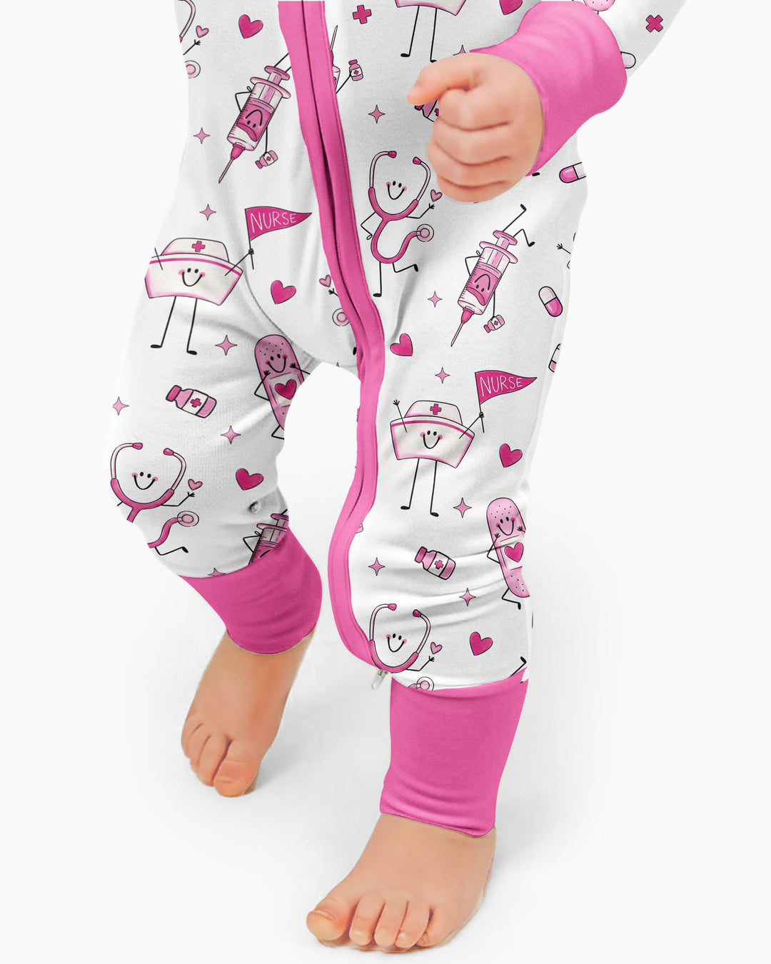 Cute Nurse Crew Bamboo Convertible Zippy