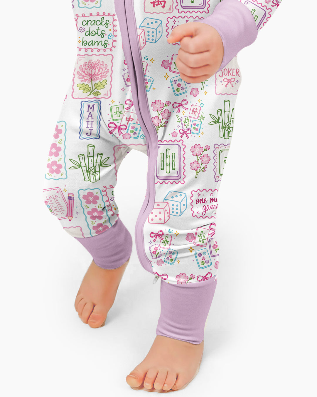 Cracks, Dots & Bams Mommy & Me Matching Bamboo Convertible Zippy