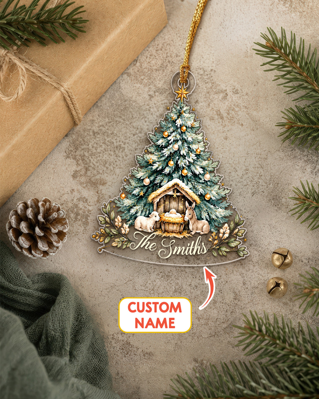 Nativity First Christmas- Personalized Acrylic Ornament
