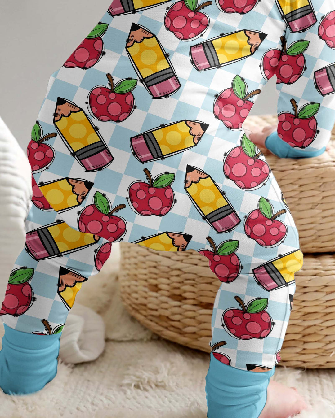 Checkered Apple Scribbles Bamboo Convertible Zippy