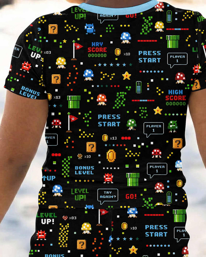 Zweiteiliges, kurzärmliges Pyjama-Set mit Marienkäfern