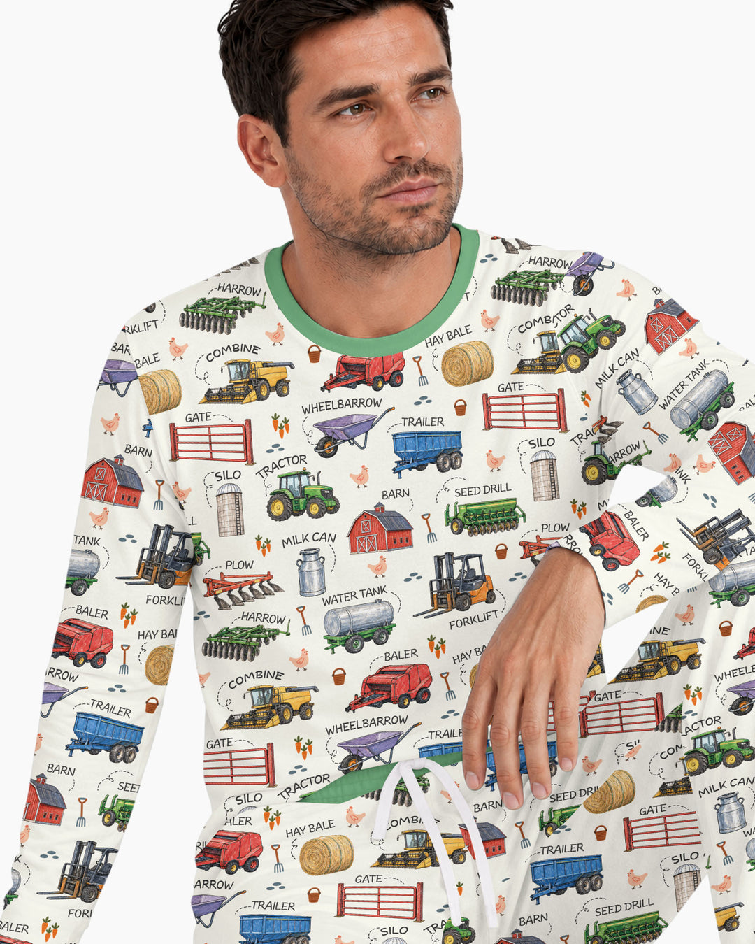 Little Farmer Bamboo Men's Pajama Set