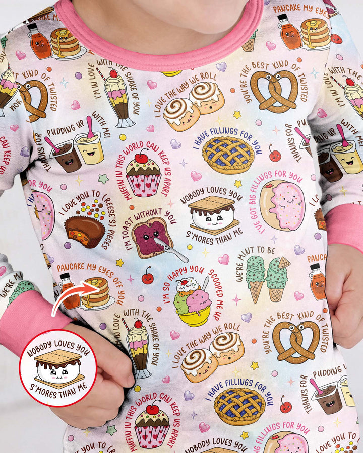 Sweet Love Puns Bamboo Two Piece Long Sleeve Pajama Set