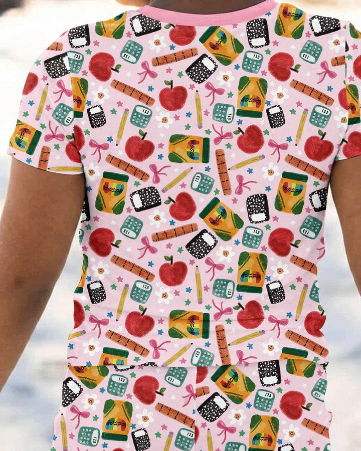 Zweiteiliges, kurzärmliges Pyjama-Set mit Marienkäfern
