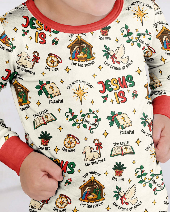 Names of Jesus Bamboo Two Piece Long Sleeve Pajama Set
