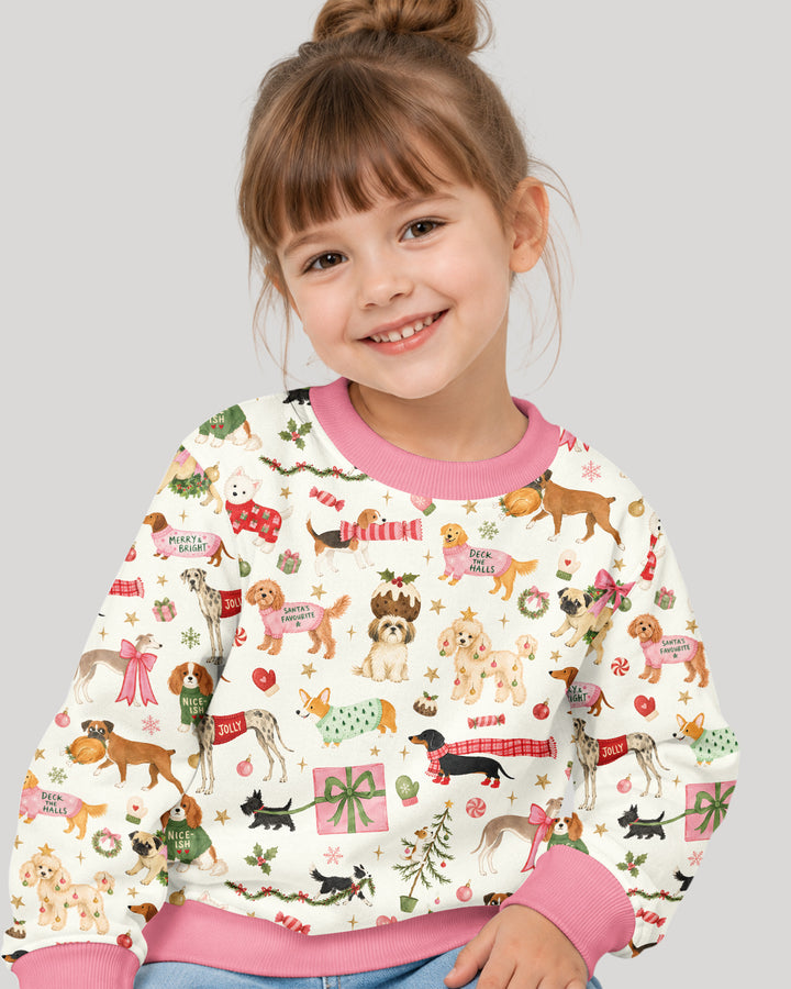 Festive Dog Merry Woofmas Bamboo Crewneck Sweatshirt