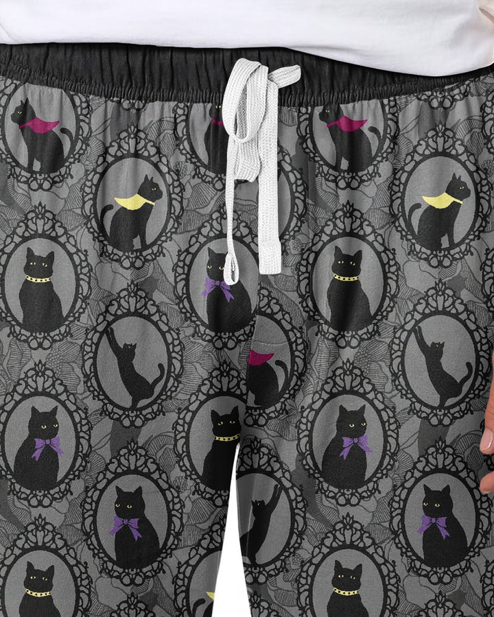 Midnight Cat Parade Bamboo Men's Pajama Set