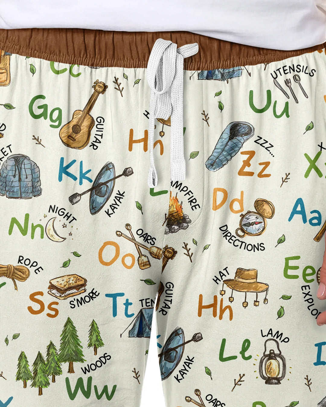 Adventure Alphabet ABCs Summer Camp Bamboo Men's Pajama Set