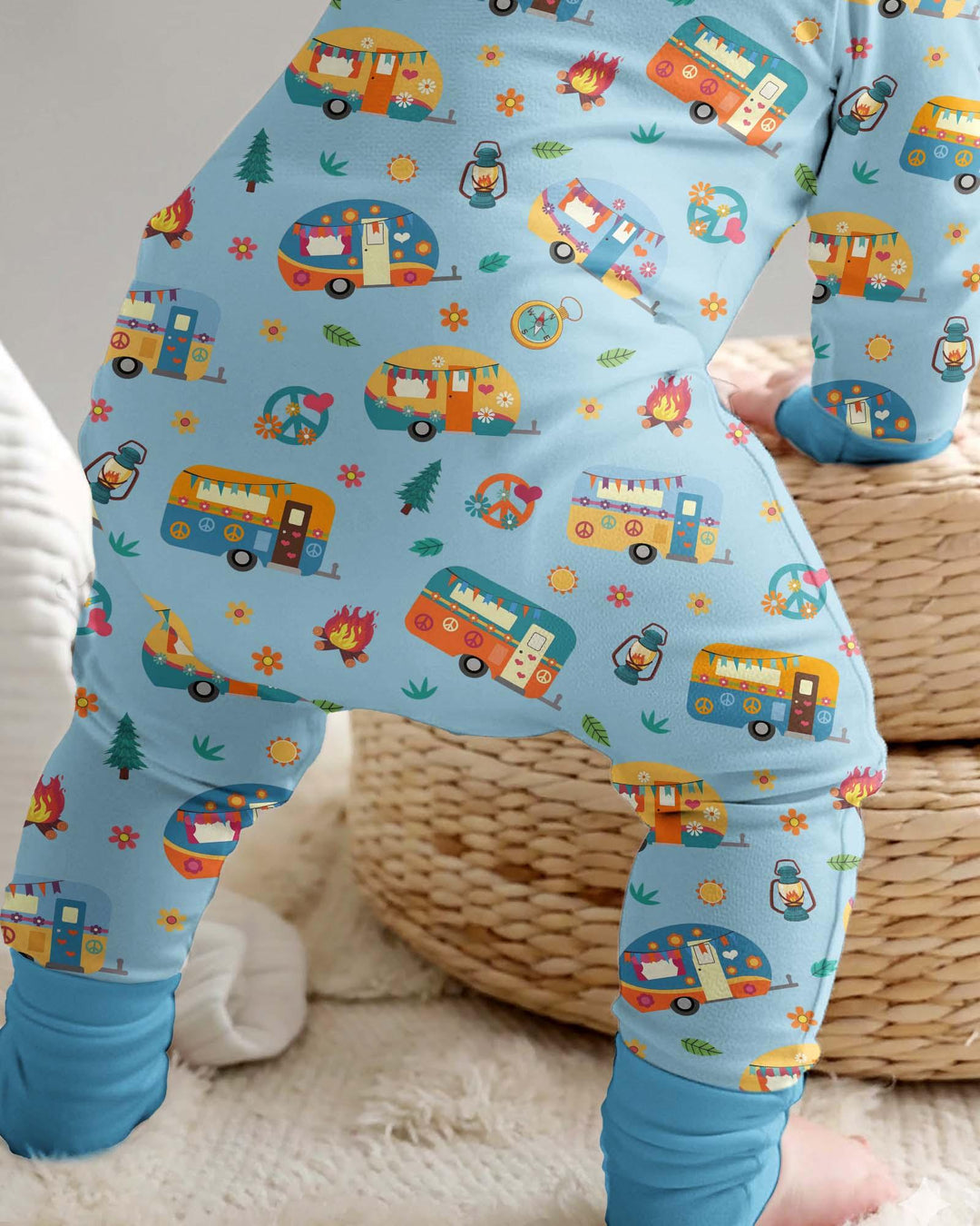 Gerippte Babykleidung mit individuellem Foto - Weich &amp; Skizzenhaft