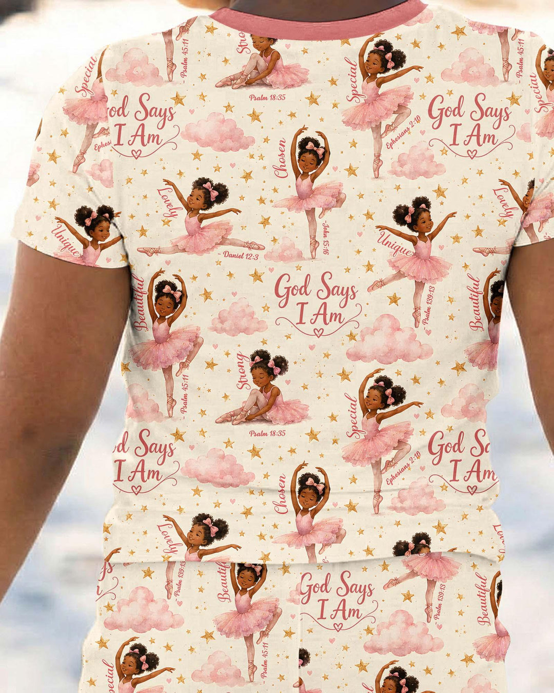 Zweiteiliges, kurzärmliges Pyjama-Set mit Marienkäfern