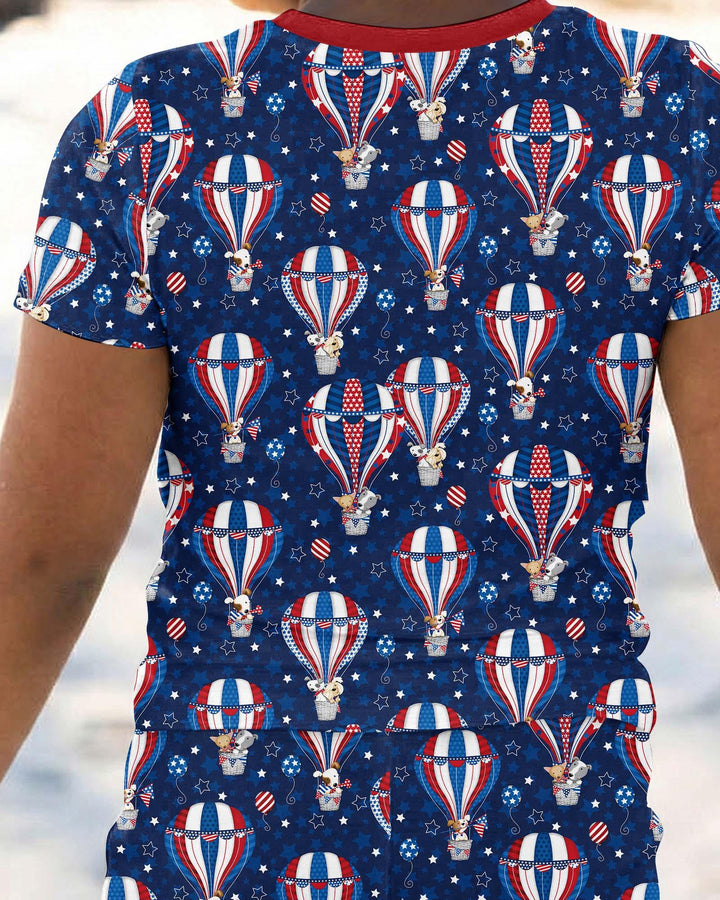 Zweiteiliges, kurzärmliges Pyjama-Set mit Marienkäfern