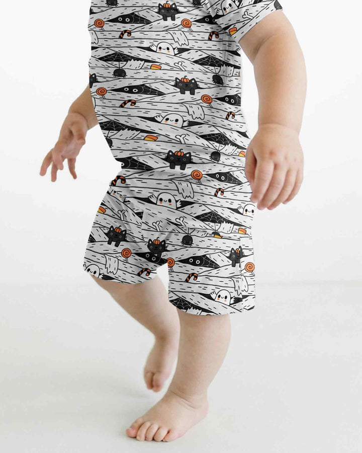 Schlafanzug-Set zweiteilig, kurze Ärmel, kurze Hose, Bambus