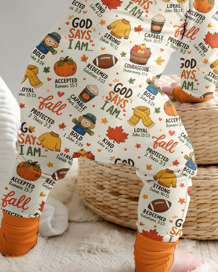 God says I am FALL Bamboo Convertible Zippy