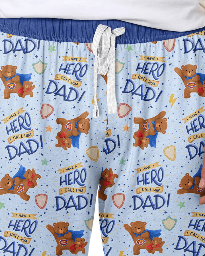 I Have A Hero Daddy & Me Matching Bamboo Men's Pajama Set