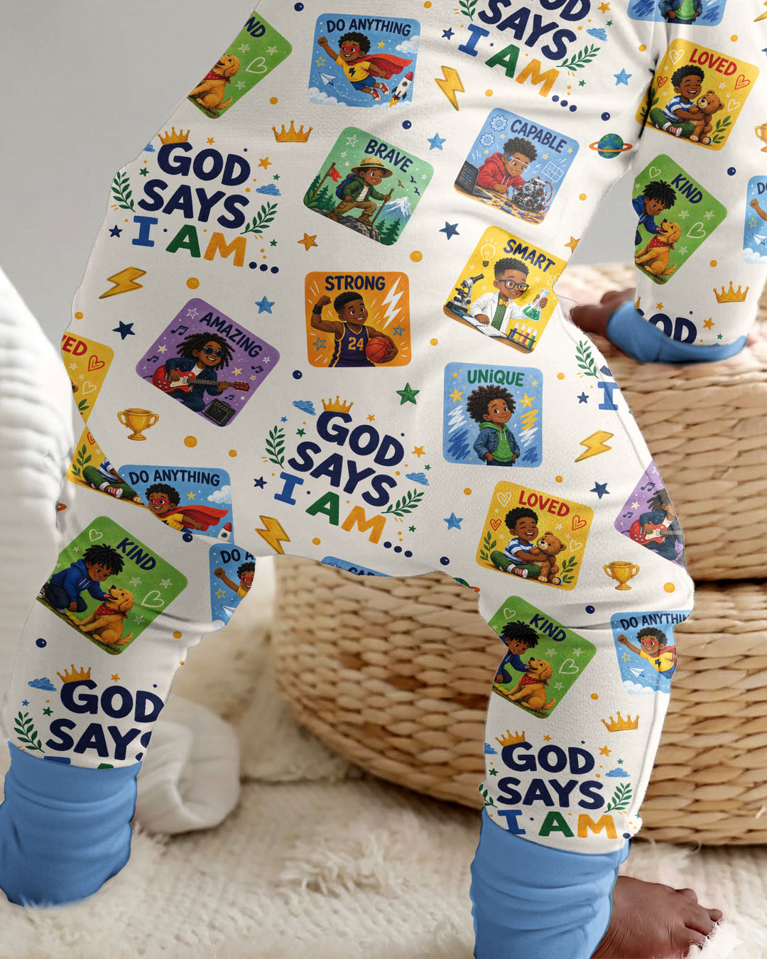 God Says I Am Black Boy Bamboo Convertible Zippy