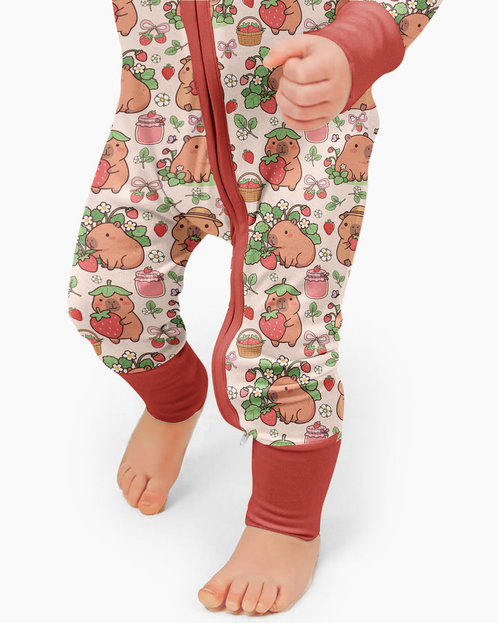 Capybara Strawberry Bamboo Convertible Zippy