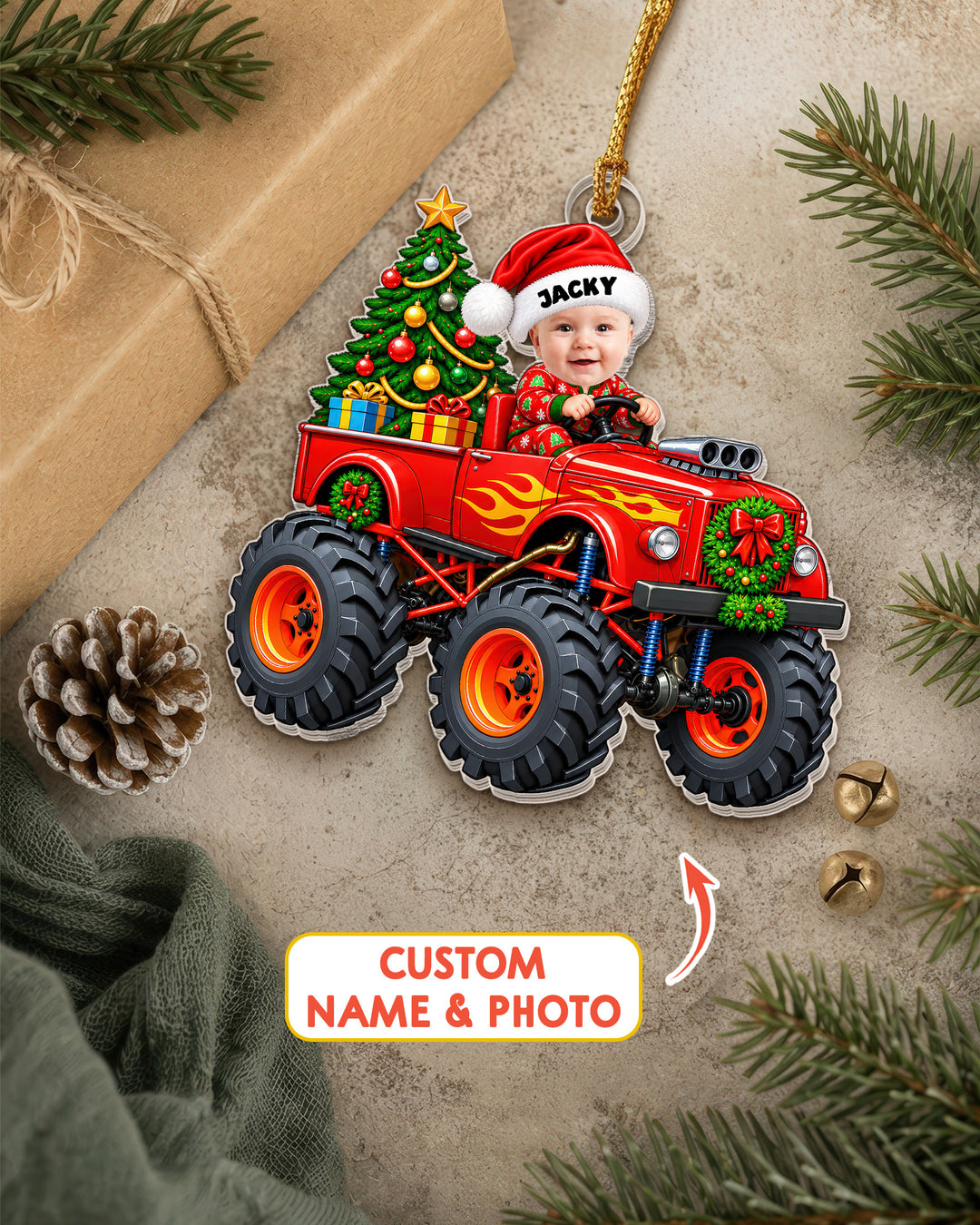 Little Driver Christmas Acrylic Ornament