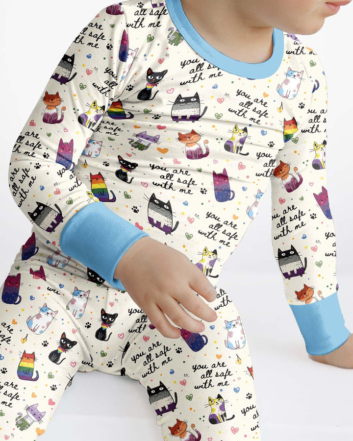 Zweiteiliges Langarm-Pyjama-Set mit Sommerfrüchten
