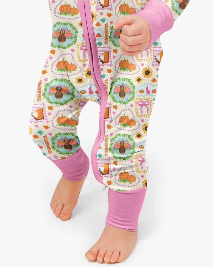 Sweet Thanksgiving Harvest Bamboo Convertible Zippy