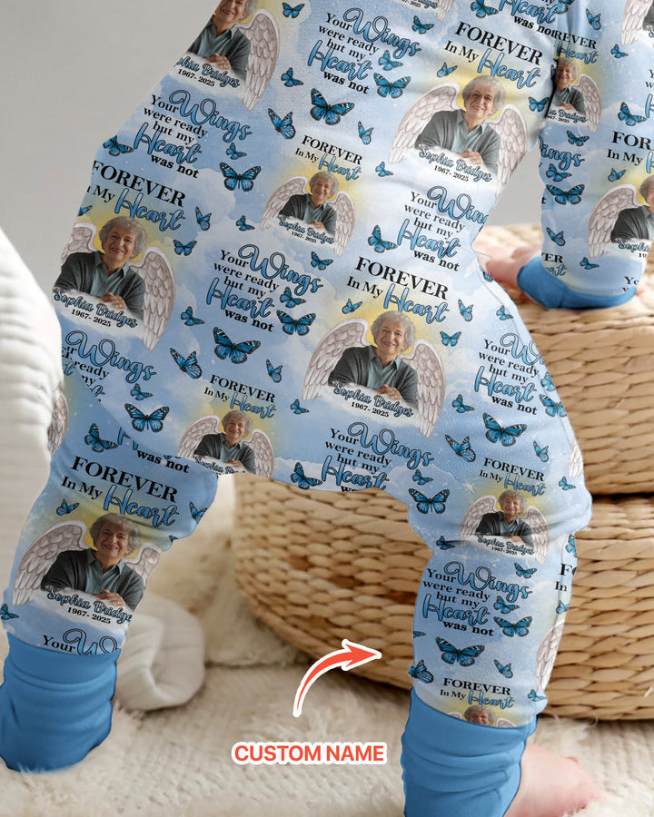Custom Photo Forever In My Heart Family Matching Bamboo Convertible Zippy