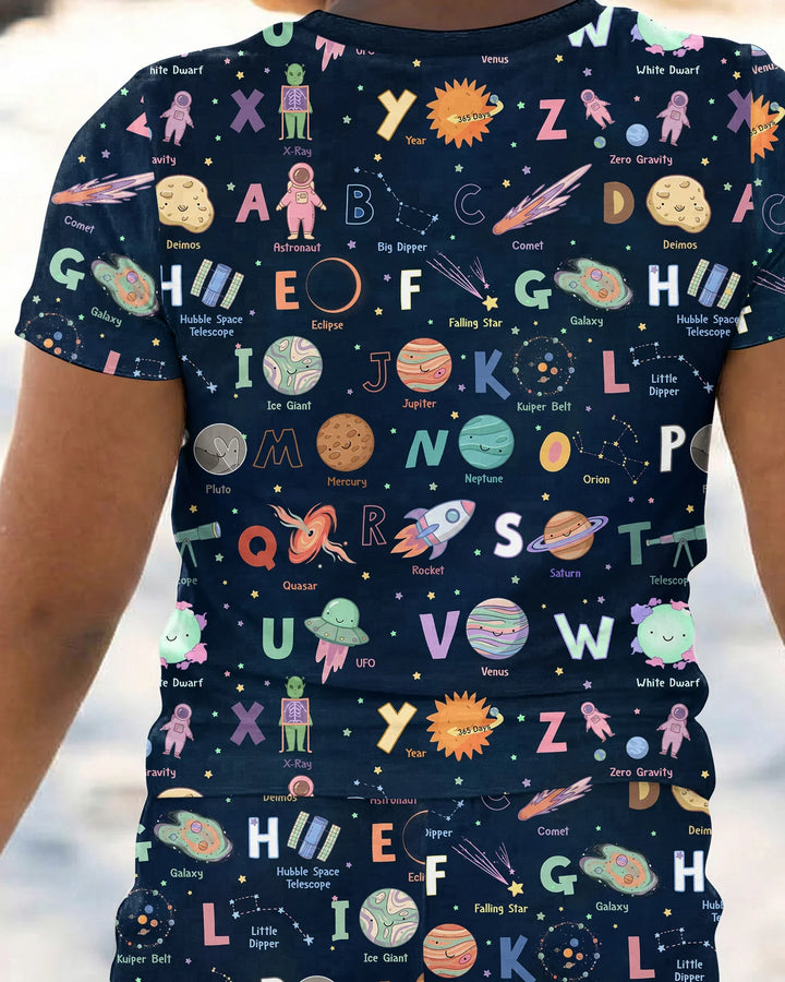 Zweiteiliges, kurzärmliges Pyjama-Set mit Marienkäfern