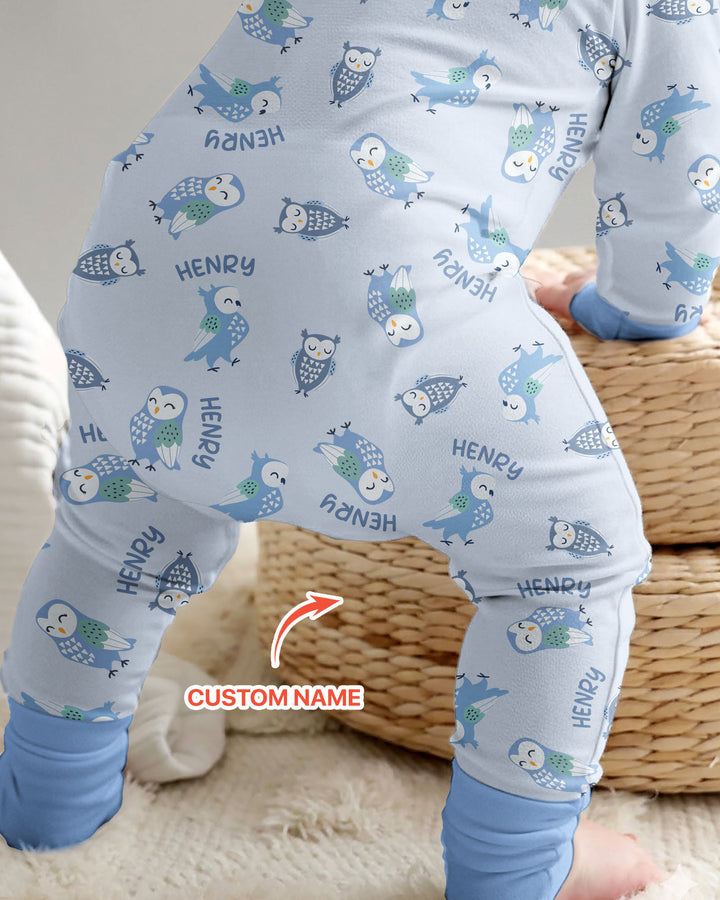 Custom Name Twin Owl Who's Who Bamboo Convertible Zippy