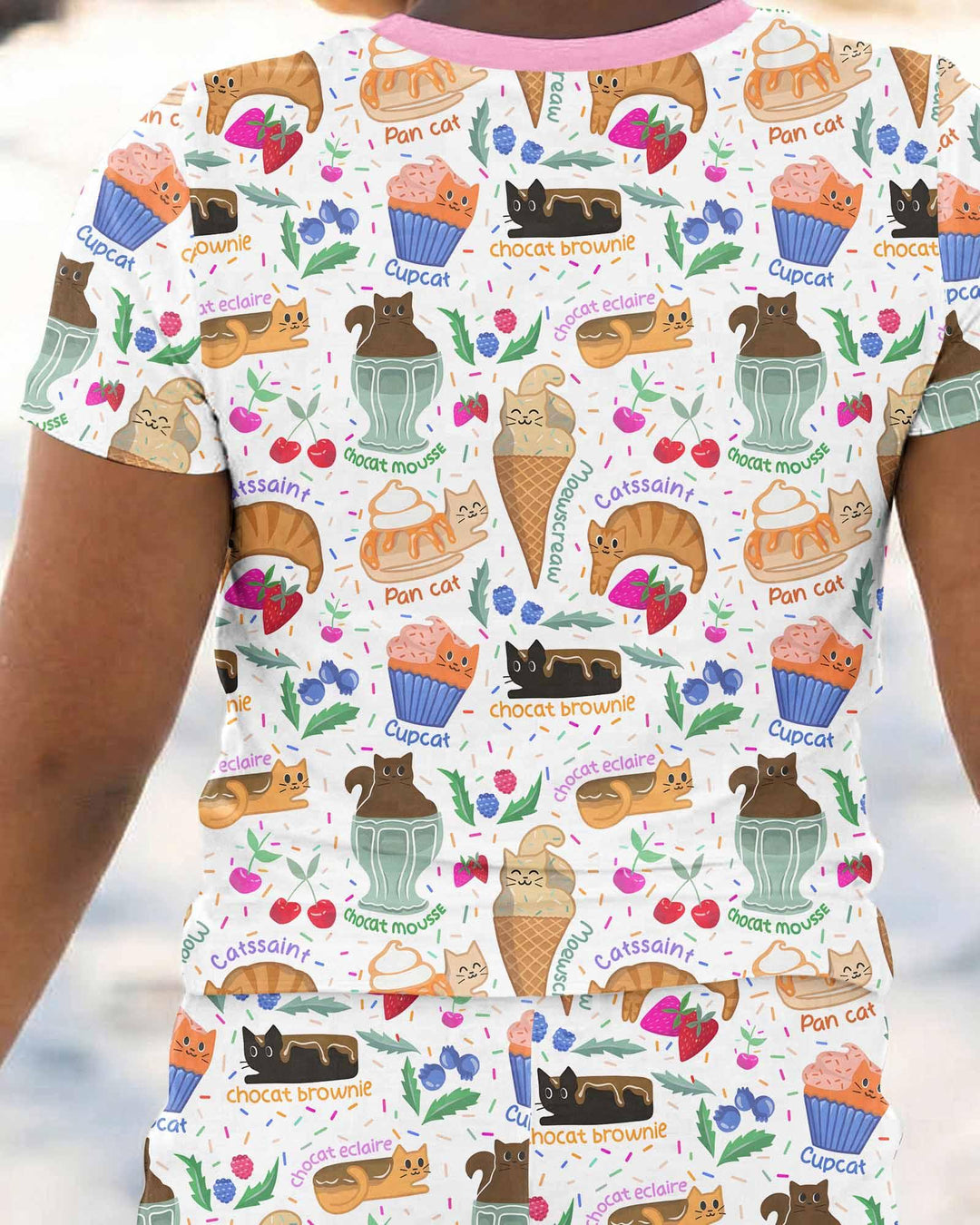 Zweiteiliges, kurzärmliges Pyjama-Set mit Marienkäfern