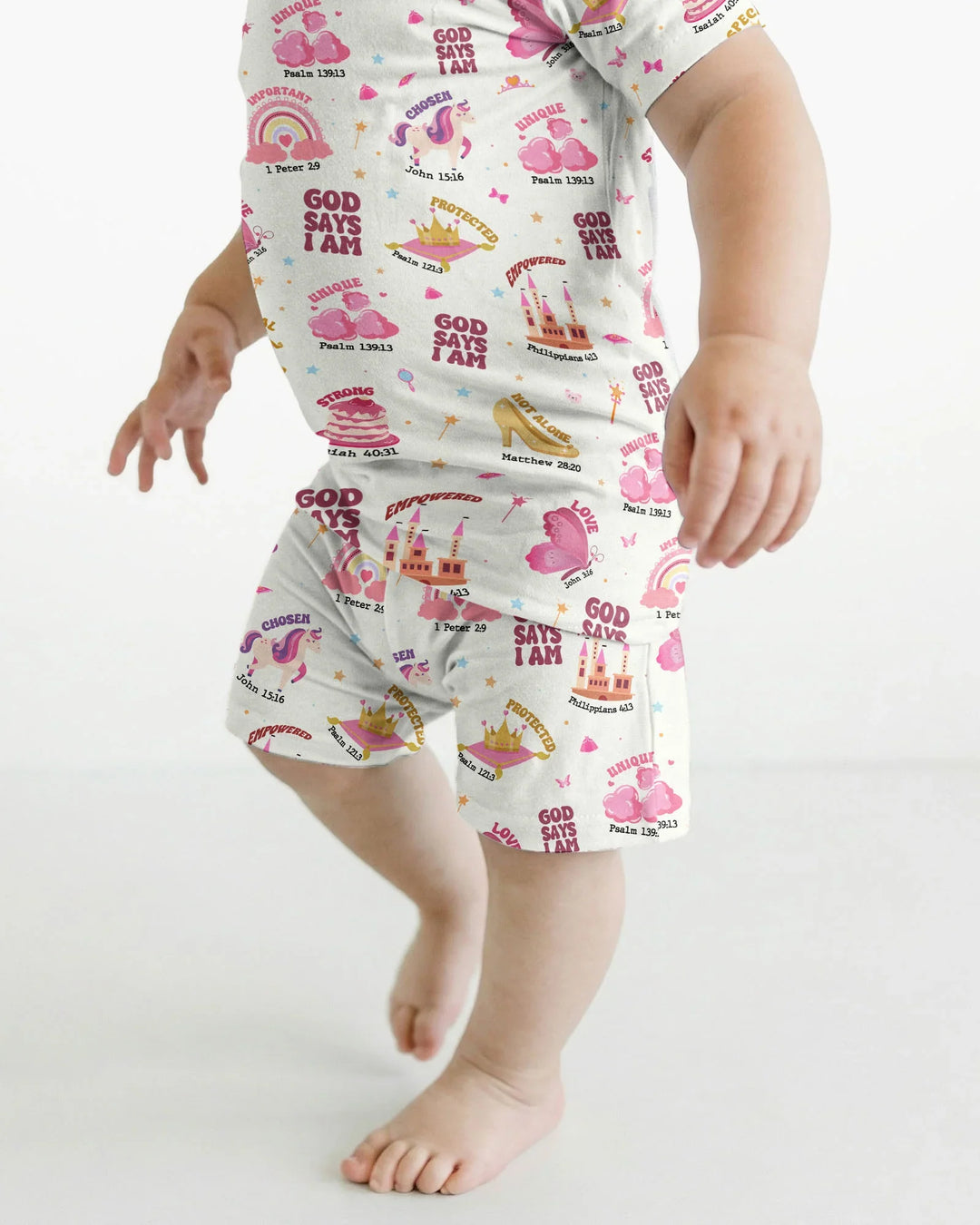 Zweiteiliges Pyjama-Set mit kurzen Ärmeln und Shorts im Sommer-Design