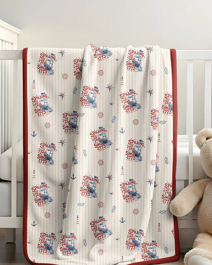 Spilling The Tea Since 1773 Family Matching Bamboo Blanket