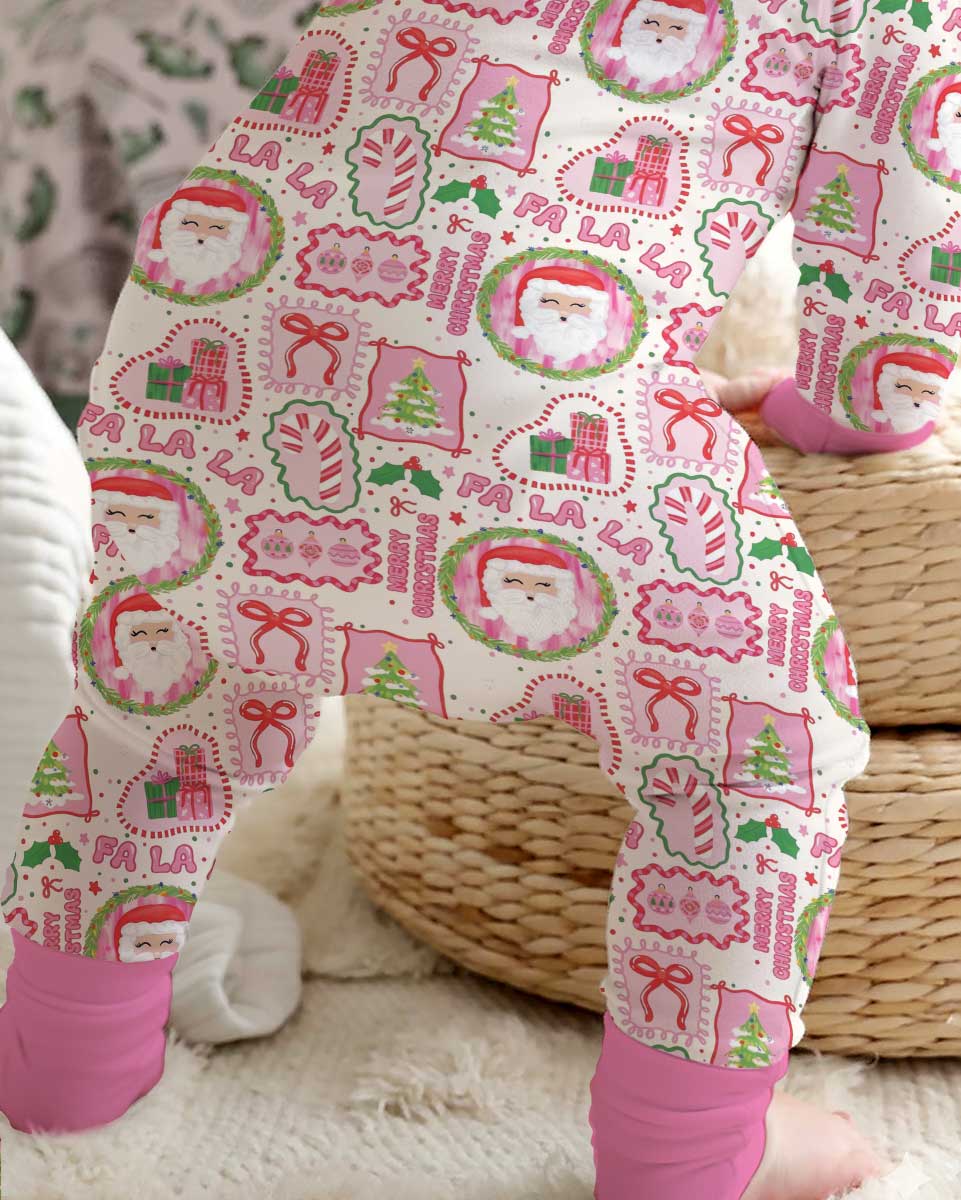 Fa La La Pink Christmas Bamboo Convertible Zippy