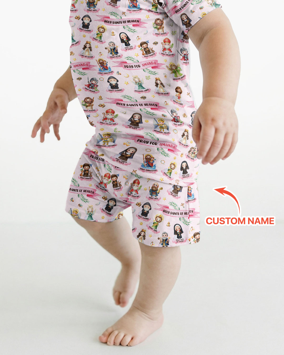 Zweiteiliges Pyjama-Set mit kurzen Ärmeln und Shorts im Sommer-Design
