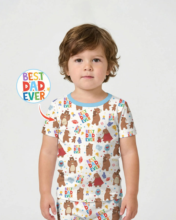 Zweiteiliges Pyjama-Set mit kurzen Ärmeln und Shorts im Sommer-Design