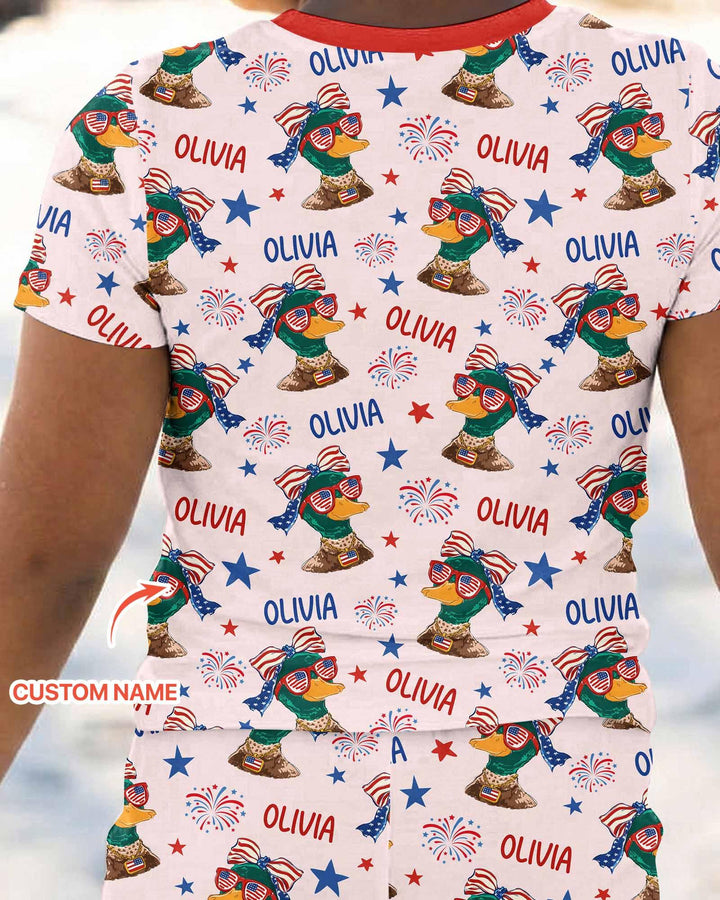 Zweiteiliges, kurzärmliges Pyjama-Set mit Marienkäfern