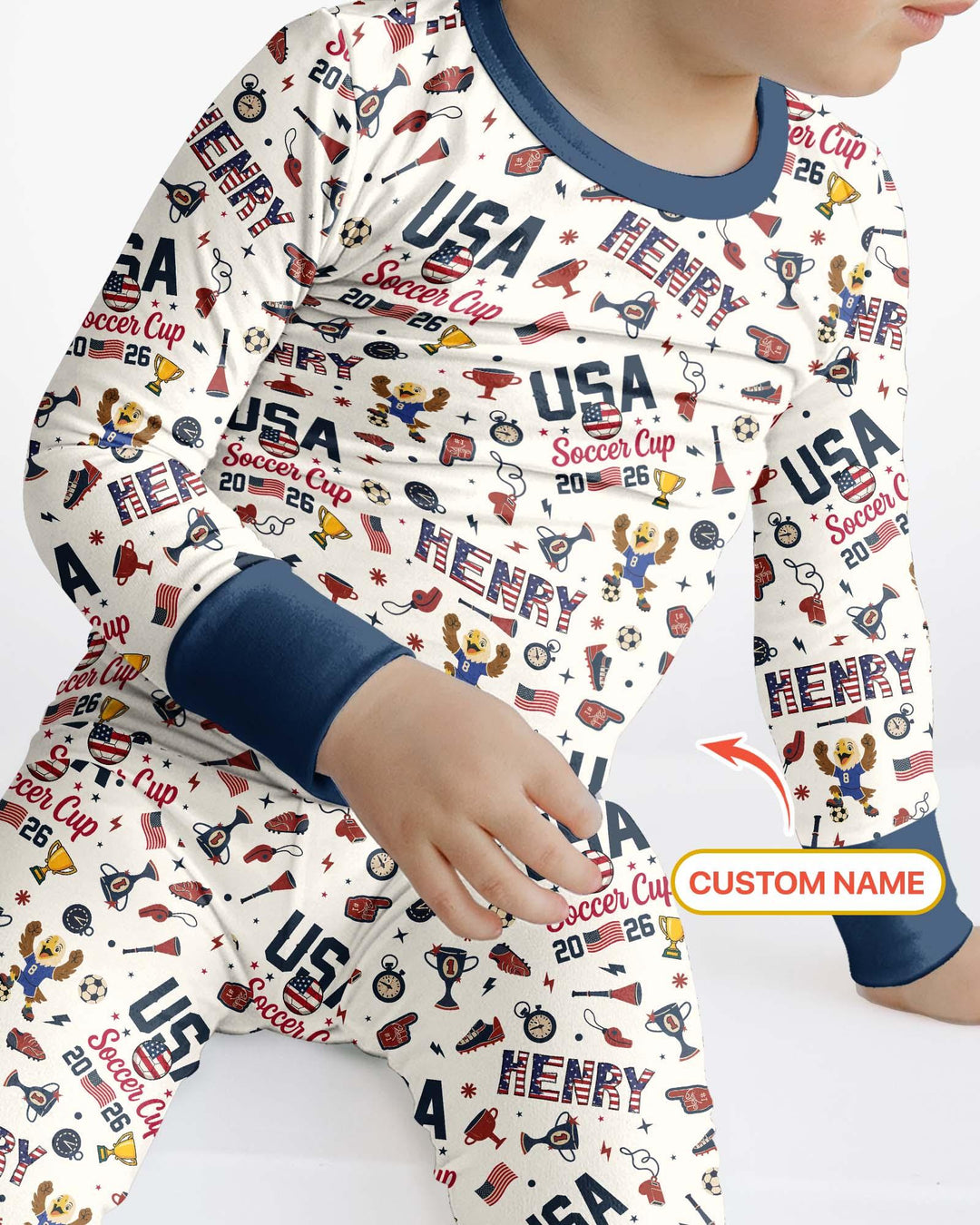 My First Soccer Cup 2026 Bamboo Two Piece Long Sleeve Pajama Set