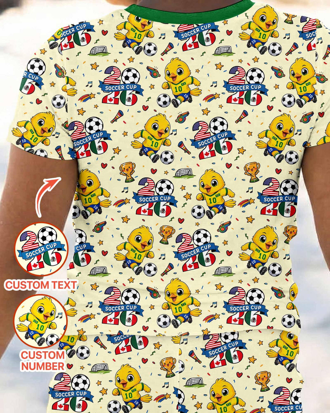 Zweiteiliges, kurzärmliges Pyjama-Set mit Marienkäfern