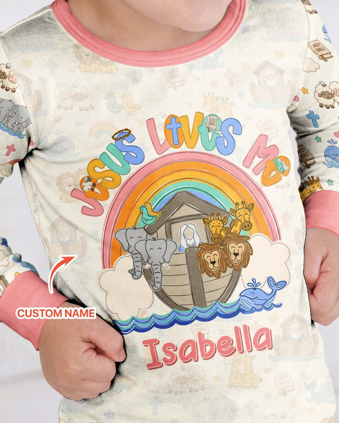 Zweiteiliges Langarm-Pyjama-Set mit Sommerfrüchten
