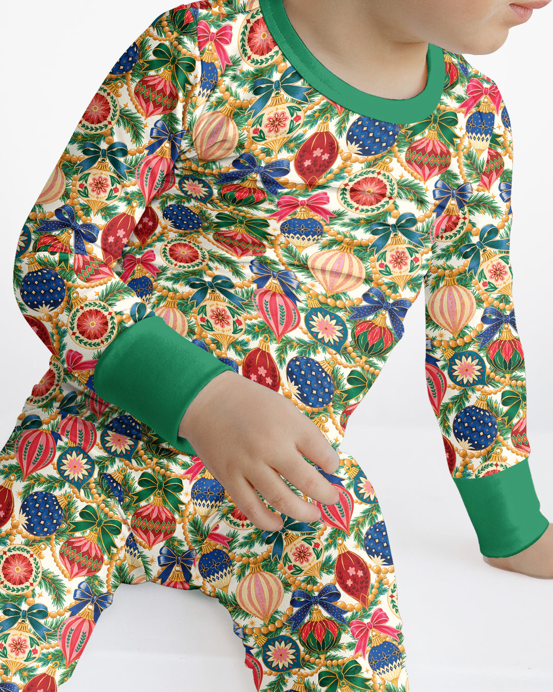 Vintage Ornament Magic Bamboo Two Piece Long Sleeve Pajama Set