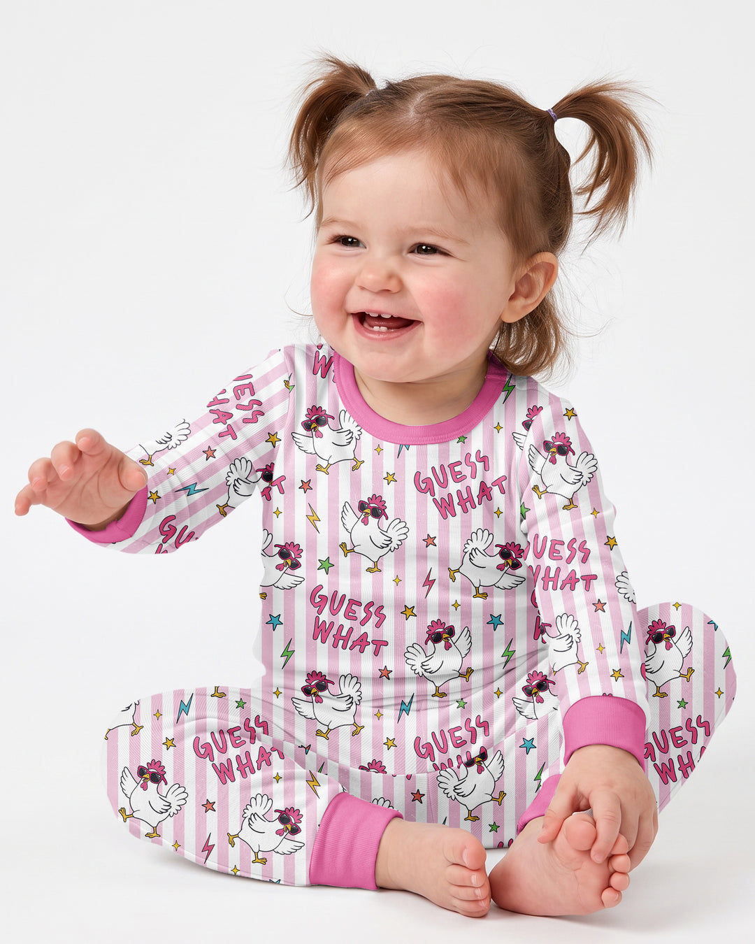 Guess What? Chicken Butt! Bamboo Two Piece Long Sleeve Pajama Set