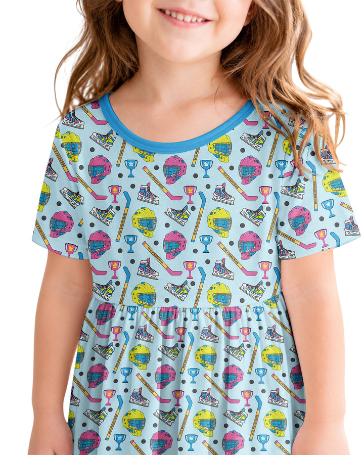 The Ice Hockey Princess Bamboo Twirl Dress