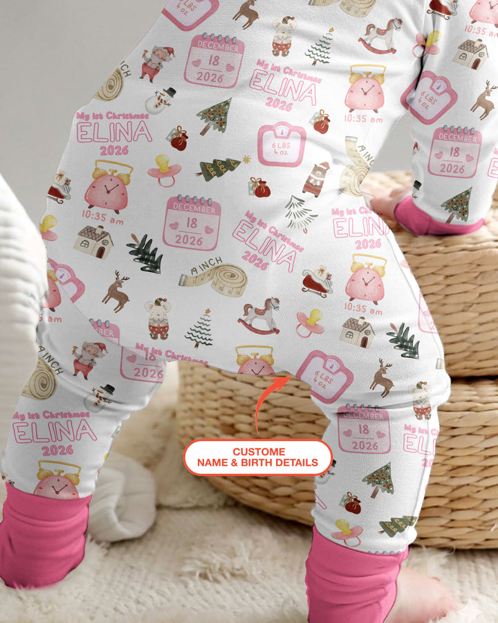 Personalized Baby's First Christmas Bamboo Convertible Zippy