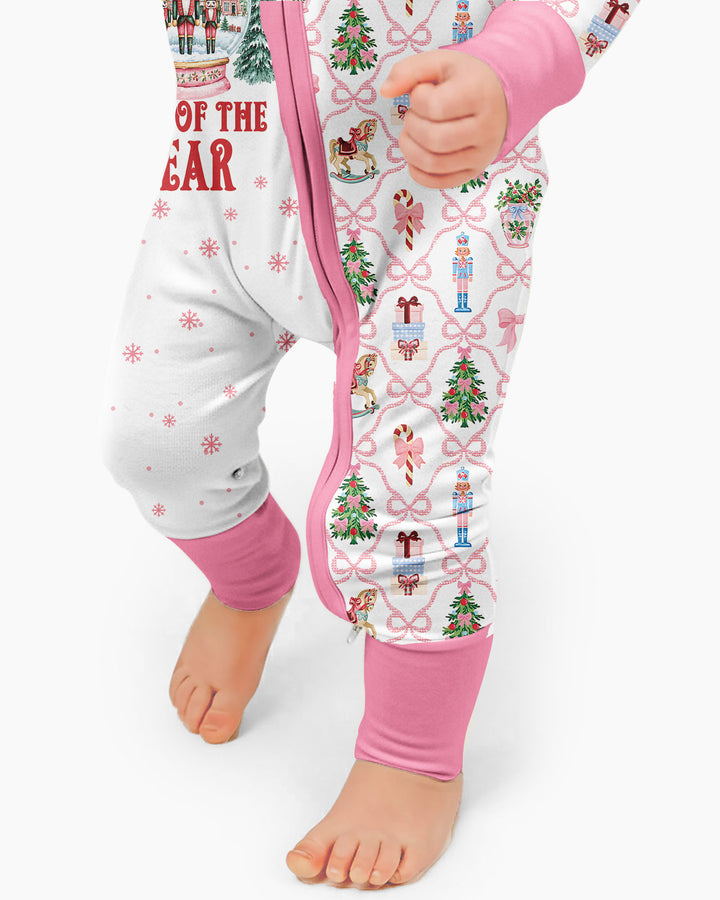 Nutcracker and Snow Globe It's Most Wonderful Time of The Year Bamboo Convertible Zippy