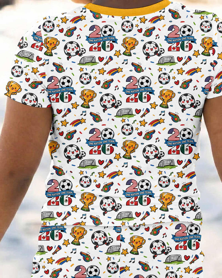 Zweiteiliges, kurzärmliges Pyjama-Set mit Marienkäfern