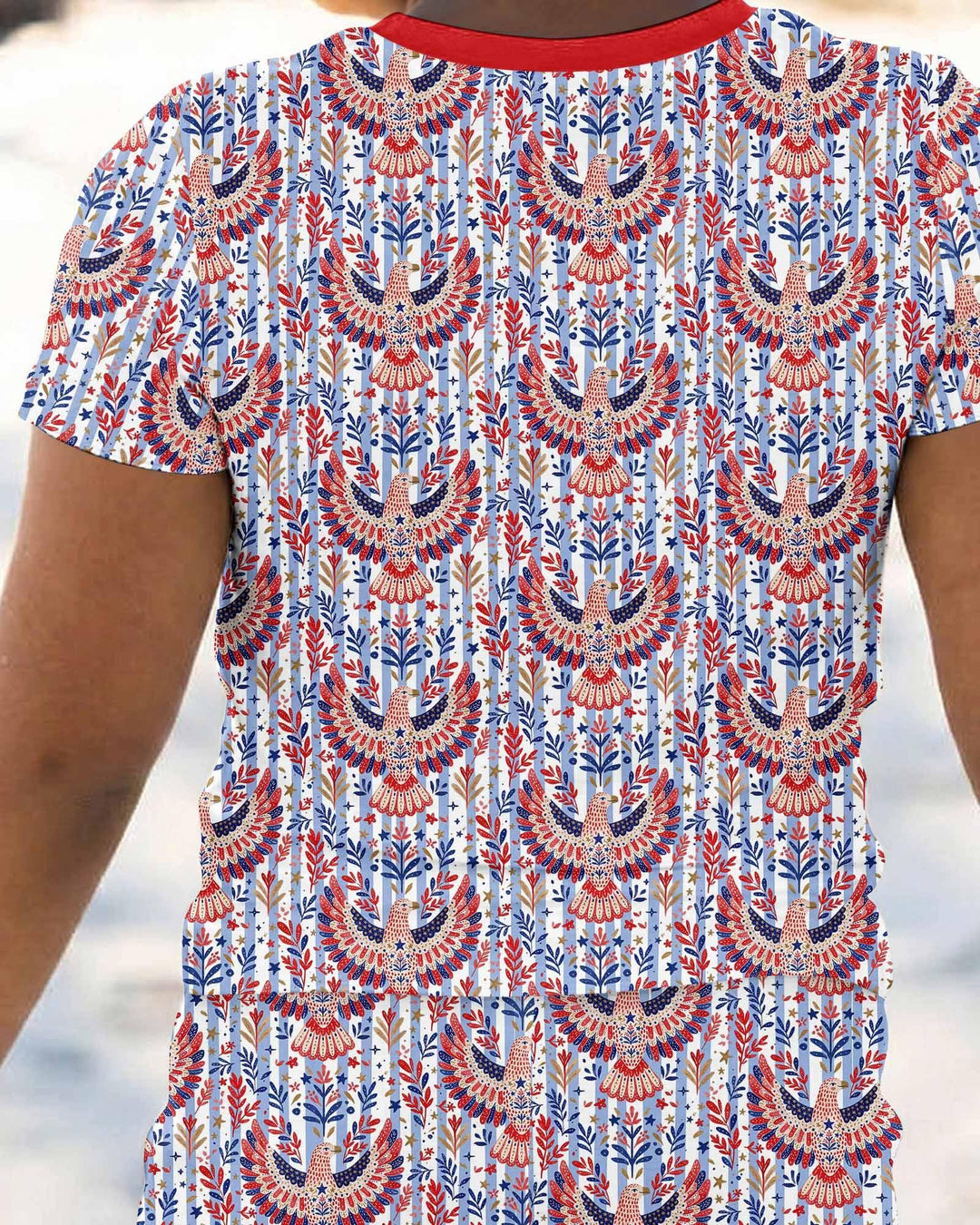 Zweiteiliges, kurzärmliges Pyjama-Set mit Marienkäfern