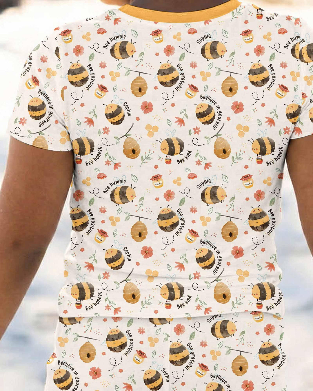 Zweiteiliges, kurzärmliges Pyjama-Set mit Marienkäfern