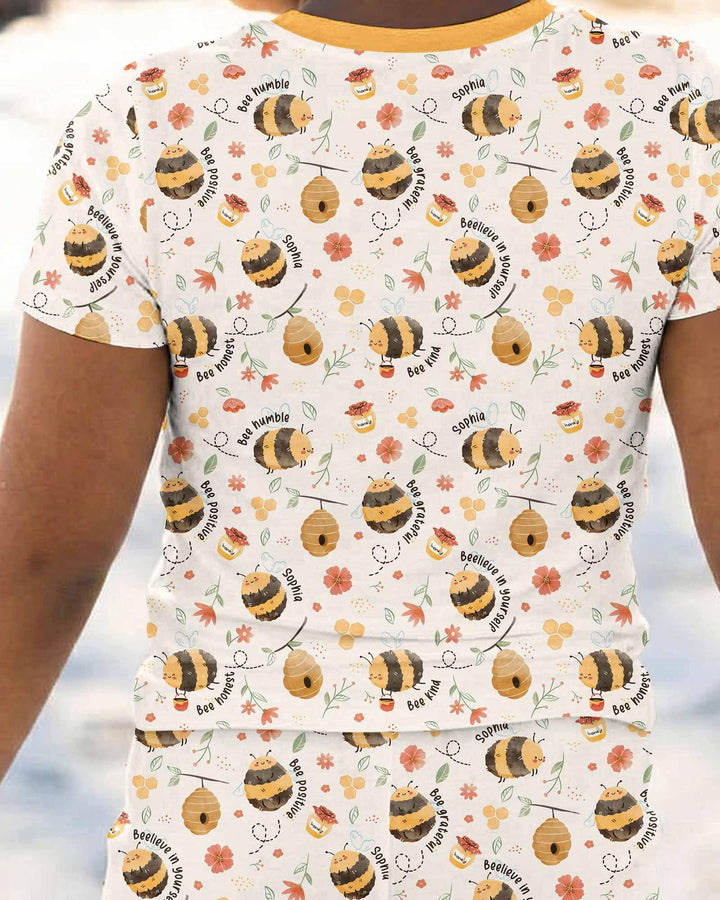 Zweiteiliges, kurzärmliges Pyjama-Set mit Marienkäfern